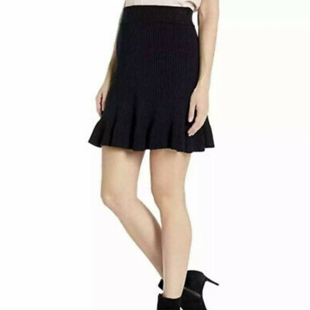 NWT Free people black gold mini skirt
